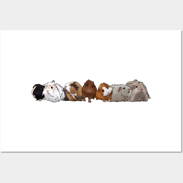 My Instagram Guinea Pig Group Wall Art by Kats_guineapigs